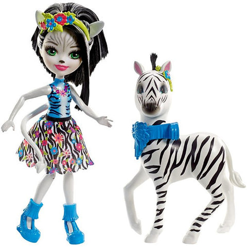 Mattel - Set EnchanTimals Papusa Zelena Zebra si Figurina Hoofette