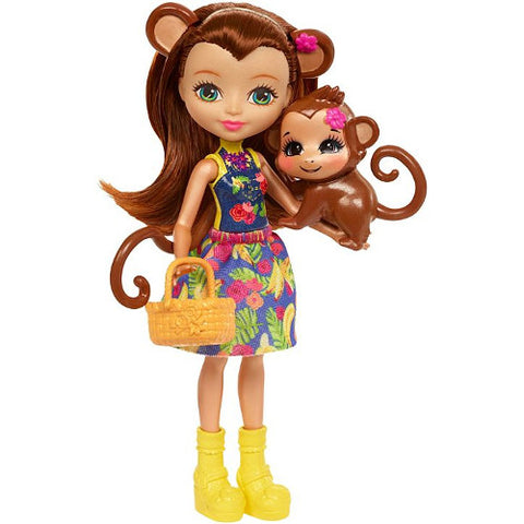 Mattel - Set de Joaca EnchanTimals Papusa Merit Monkey la Standul cu Fructe