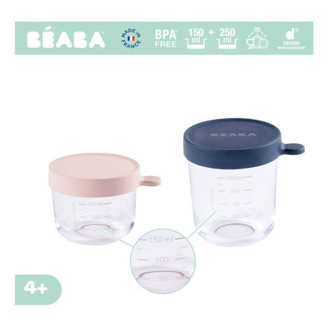 Beaba - Set 2 Recipiente Sticla 150/250 ml  