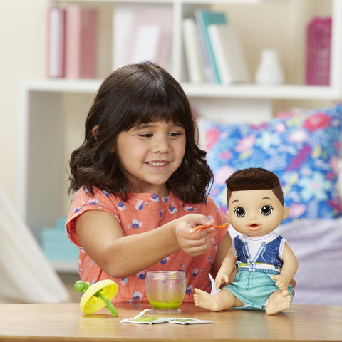 Hasbro - Papusa Bebelus Baietel Brunet Baby Alive Sweet Spoonfuls