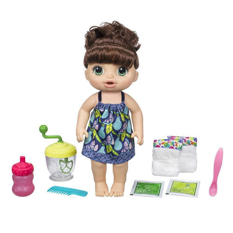 Hasbro - Papusa Bebelus Fetita Bruneta Baby Alive Sweet Spoonfuls