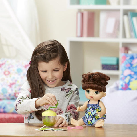 Hasbro - Papusa Bebelus Fetita Bruneta Baby Alive Sweet Spoonfuls