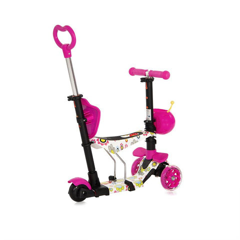 Trotineta pentru copii Smart Plus, Pink Flowers