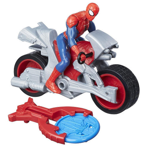 Hasbro - Figurina Spider-Man Blast'n Go cu Motocicleta