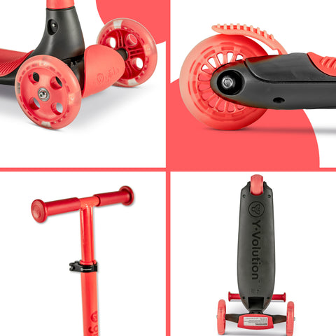 Trotineta cu 3 roti Yvolution Y Glider Kiwi Red