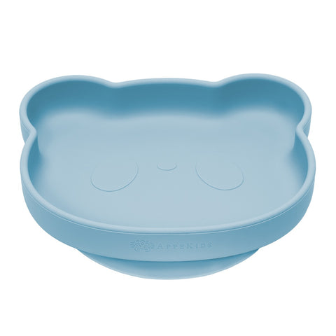 Farfurie din silicon cu ventuza, AppeKids, The Little Bear - Aqua Blue