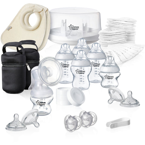 Tommee Tippee - Set Sterilizator Pentru Microunde si Pompa de San Manuala