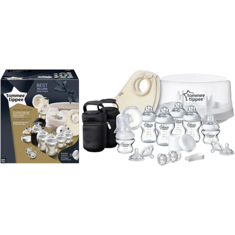 Tommee Tippee - Set Sterilizator Pentru Microunde si Pompa de San Manuala