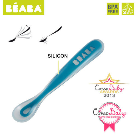 Beaba - Set 4 Lingurite Ergonomice Silicon Rainbow