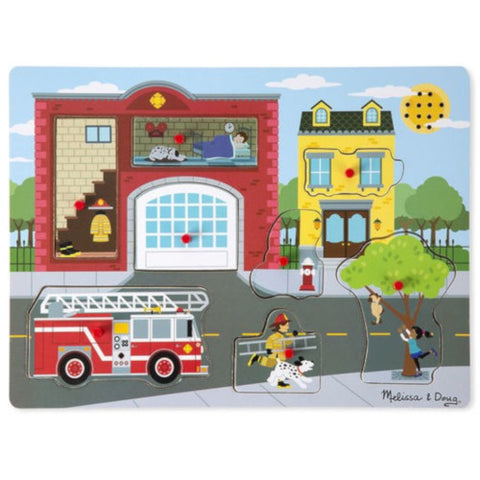 Melissa & Doug - Puzzle cu Sunete Brigada de Pompieri