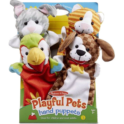 Melissa&Doug - Set 4 Papusi de Mana Animale de Companie