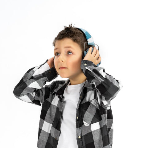 Casti antifonice pentru copii, ofera protectie auditiva, SNR 27, 5+ ani, albastru, Reer SilentGuard Kids 53293