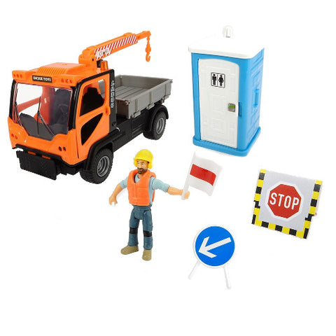 Dickie Toys - Camion Playlife M.T. Ladog Service Set cu Figurina si Accesorii