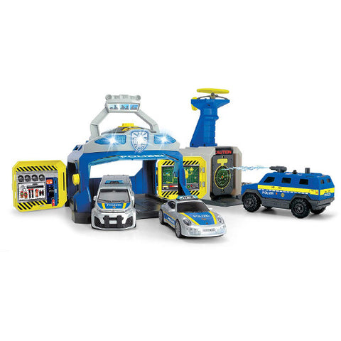Dickie Toys - Pista de Masini SWAT Station cu 3 Masini de Politie si Drona