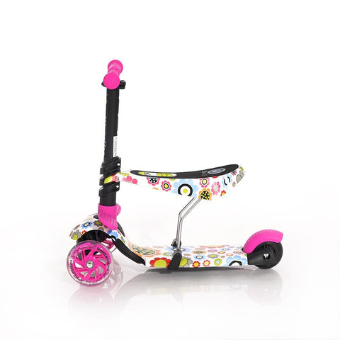 Trotineta pentru copii Smart, Pink Flowers