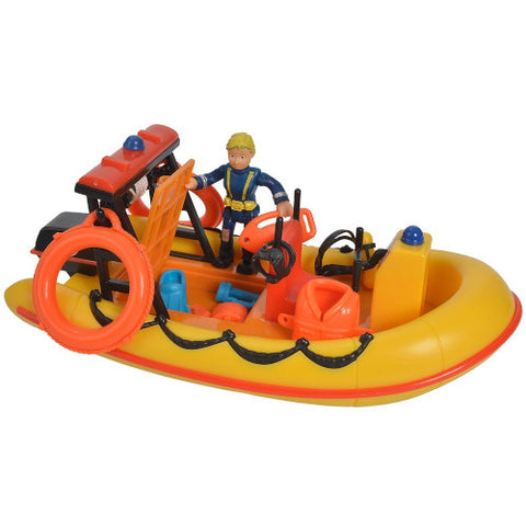 Simba - Set Barca Fireman Sam Neptune cu Figurina si Accesorii