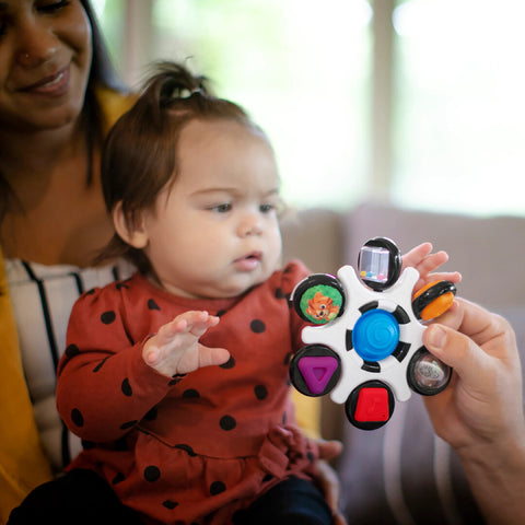 Baby Einstein - Jucarie senzoriala Curiosity Clutch Twist & Pop Rattle Teether