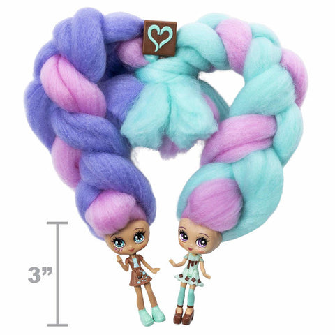Spin Master - Set 2 Papusi cu Par Parfumat Candylocks Mint Choco Chick si Choco Lisa