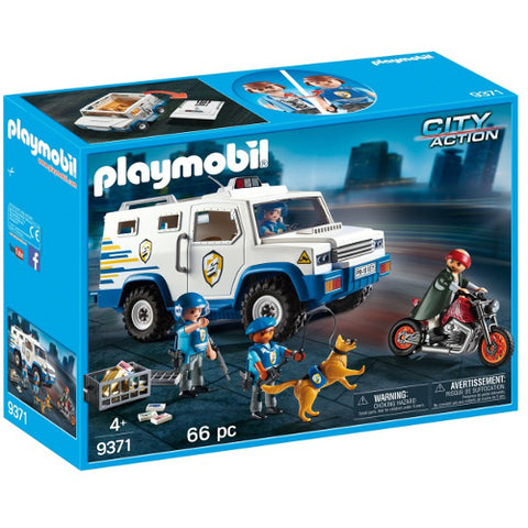 Playmobil - Set de Constructie Masina de Politie Blindata - City Action