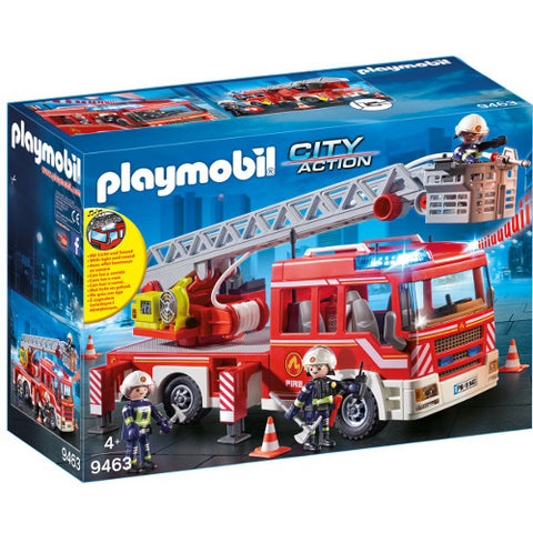 Playmobil - Set de Constructie Masina de Pompieri cu Scara - City Action