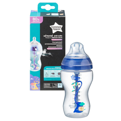 Tommee Tippee - Biberon Advanced cu Sistem de Ventilatie Albastru, 340 ml