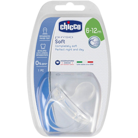 Chicco - Suzeta Silicon Monobloc Physio Soft 6-12 luni