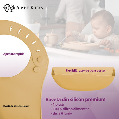 Baveta din silicon, AppeKids - Honey