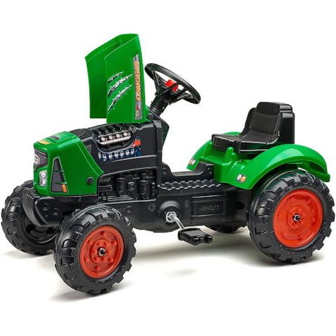 Falk - Tractor SuperCharger Verde cu Remorca si Capota Mobila