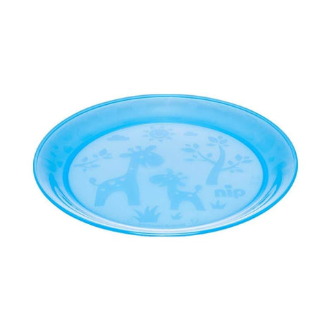 Set 4 farfurii intinse colorate pentru bebelusi si copii, diametru 19 cm, fara BPA, 6 luni+, Nip 37062