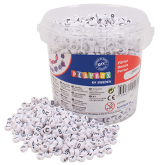 Set 2500 de mărgele rotunde plate de insirat cu litere, diametru 7.5 mm