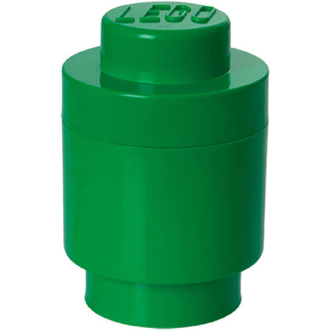 Lego - Cutie Rotunda Depozitare Lego 1 x 1 Verde Inchis