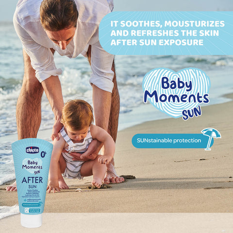 Crema protectie dupa plaja Chicco Baby Moments, 150 ml, 0 luni+