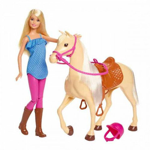 Barbie - Set Barbie by Mattel Family Pets Papusa cu Cal