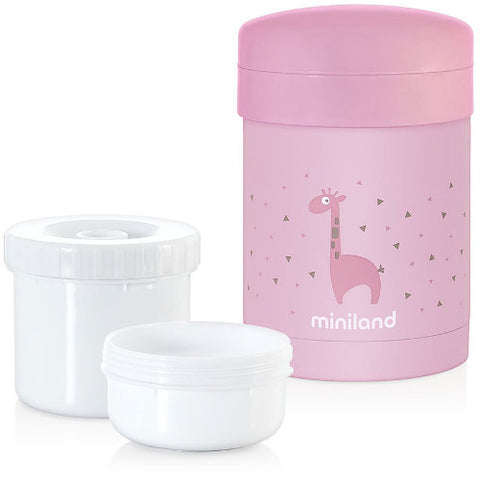 Miniland - Termos Mancare Solida Rose 700 ml
