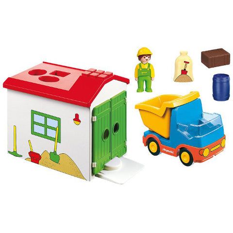 Playmobil - Set de Constructie Casuta cu Forme si Basculanta - 1.2.3