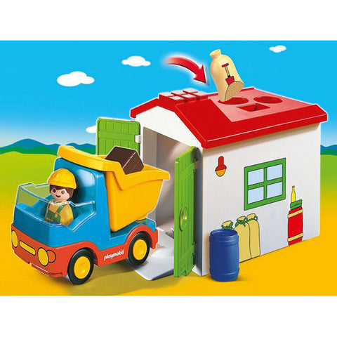 Playmobil - Set de Constructie Casuta cu Forme si Basculanta - 1.2.3