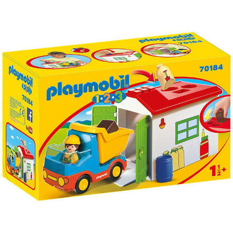 Playmobil - Set de Constructie Casuta cu Forme si Basculanta - 1.2.3