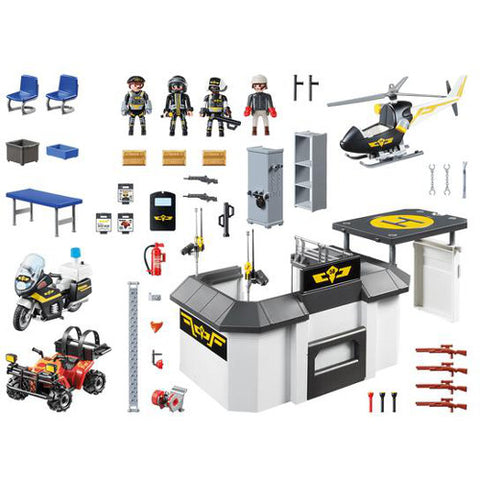 Playmobil - Set de Constructie Mobil Sectia Echipei Swat - City Action