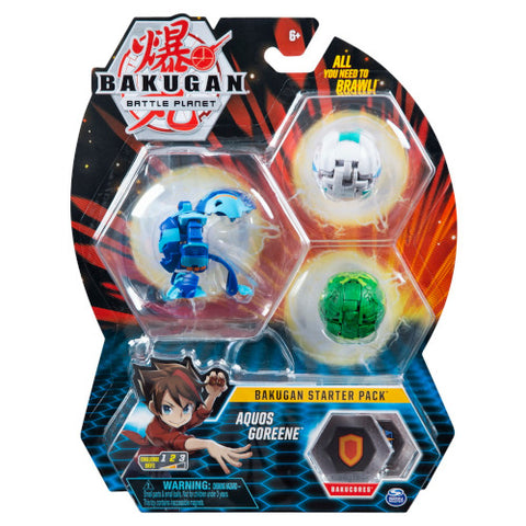 Spin Master - Set 3 Bakugan Start Aquos Goreene