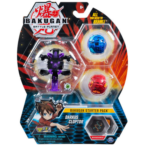 Spin Master - Set 3 Bakugan Start Darkus Cloptor
