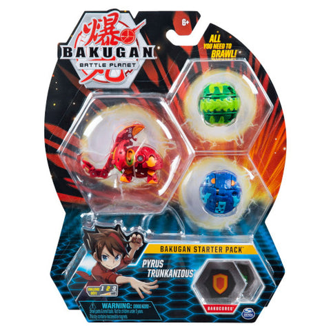 Spin Master - Set 3 Bakugan Start Pyrus Trunkanious