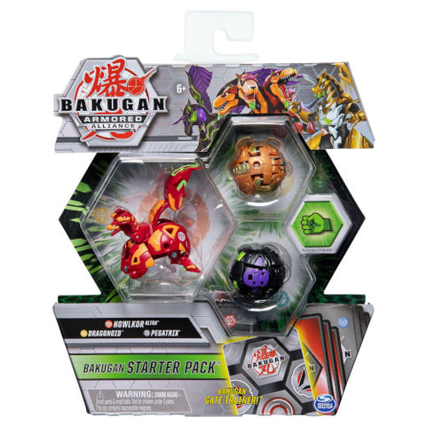 Spin Master - Pachet de Start Bakugan Ultra S2 Dragonoid, Howlkor si Pegatrix 