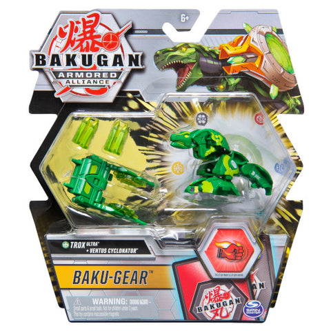 Spin Master - Bila Bakugan Ultra Trox cu Echipament S2 Baku-Gear Ventus Cyclonator