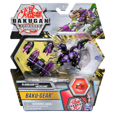 Spin Master -Bila Bakugan S2 Ultra Howlkor cu Echipament Baku-Gear Mechclaws