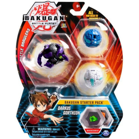 Spin Master - Set 3 Bakugan Pachet Start Darkus Gorthion