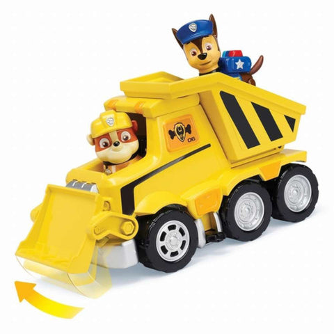 Spin Master - Figurina Rubble cu Buldozerul Special Ultimate Rescue, Patrula Catelusilor