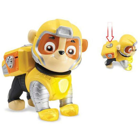 Spin Master - Figurina Luminoasa Rubble cu Super Puteri Patrula Catelusilor