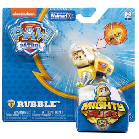 Spin Master - Figurina Luminoasa Rubble cu Super Puteri Patrula Catelusilor