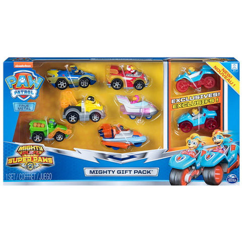 Spin Master - Set de Joaca cu 8 Masinute Metalice Mighty Pups Patrula Catelusilor