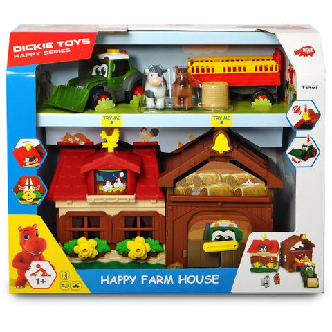 Dickie Toys - Set Happy Farm House cu Tractor si Accesorii